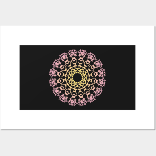 Mandala rainbow colors Posters and Art